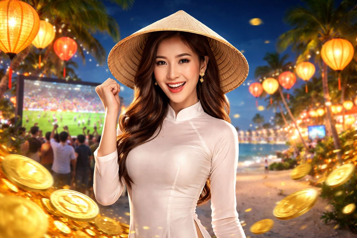Người chơi tại Hội An đặt cược trực tuyến với nón lá truyền thống